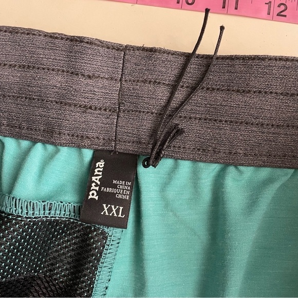 PrAna Men’s 7” Slope Hybrid Shorts Turquoise Blue Size XXL NWOT - Picture 9 of 11